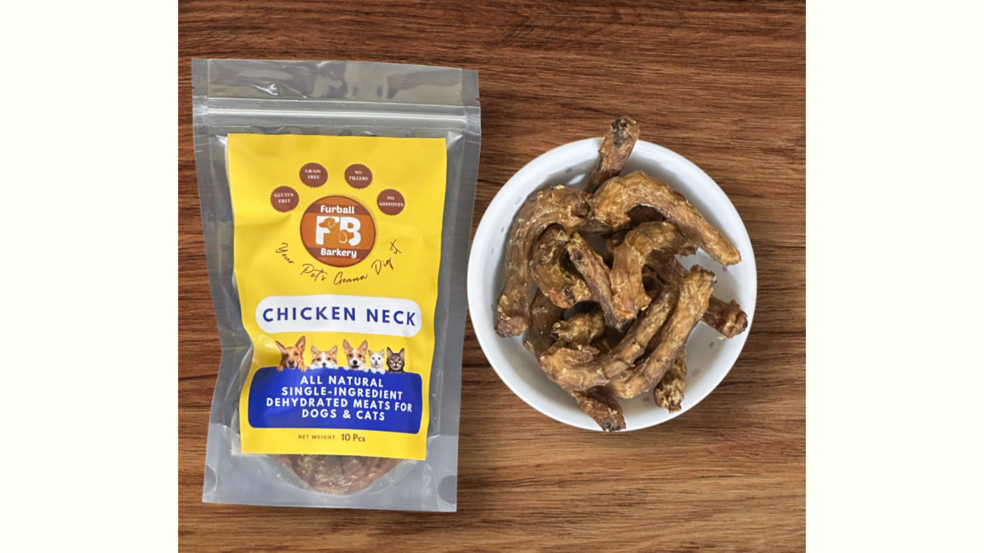 Dehydrated Chicken Neck - 10pcs